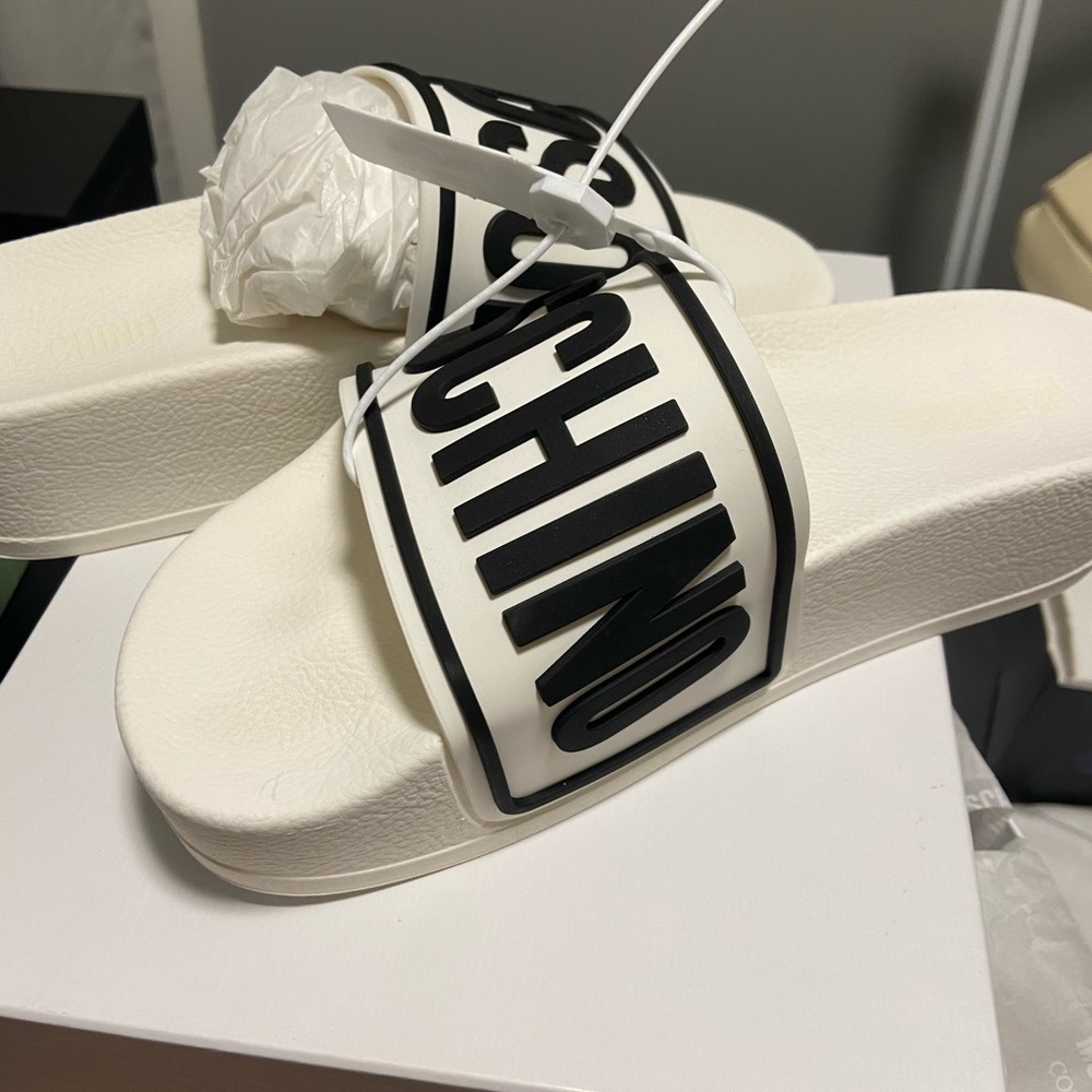 Moschino high slides women’s 10